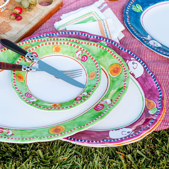 Vietri Campagna Melamine Oval Platter | Porco