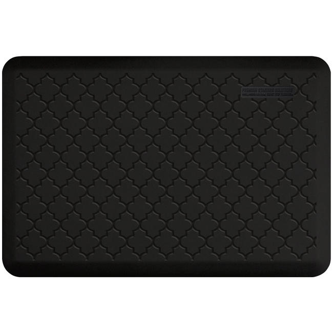 WellnessMats Trellis Collection 3X2 Mat | Black