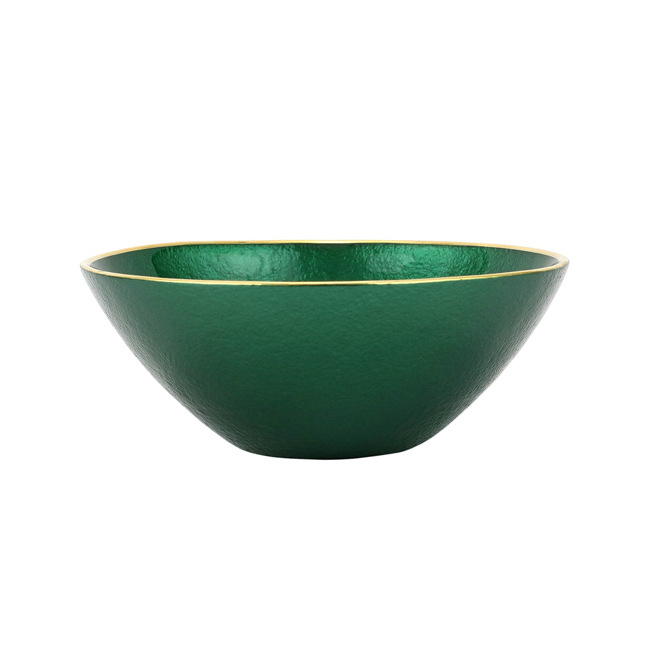 Vietri Metallic Glass Emerald Small Bowl