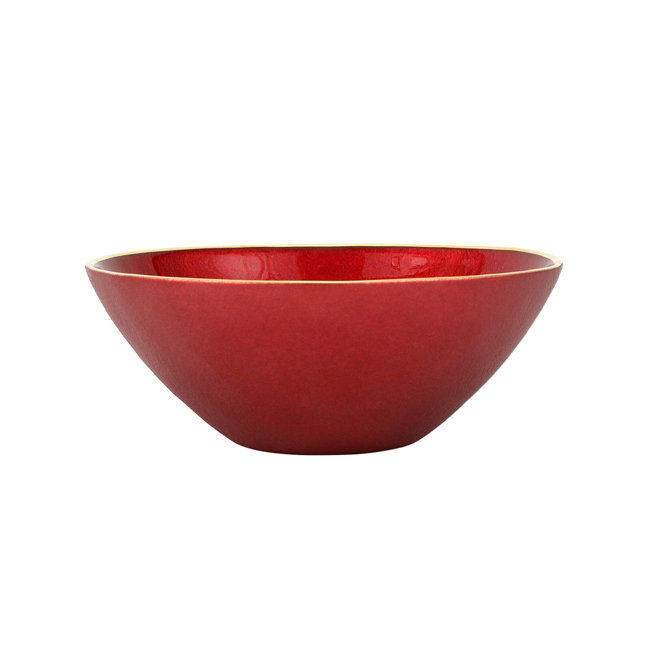 Vietri  Metallic Glass Ruby Small Bowl