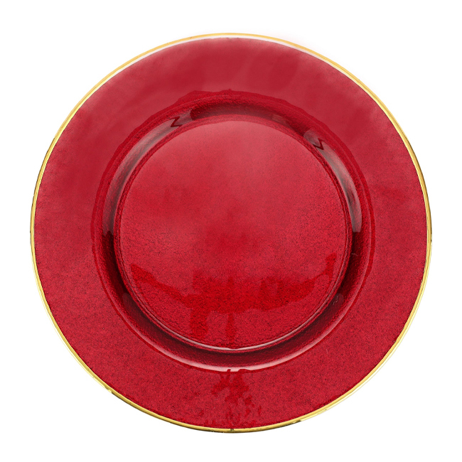 Product Vietri Metallic Glass Ruby Plate/Charger