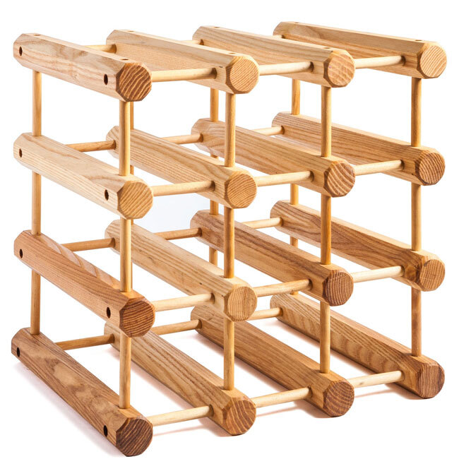 Product J.K. Adams 12 Bottle Wooden Ash Modular Wine Rack