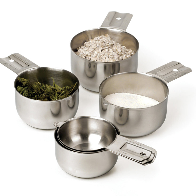 RSVP Stainless Steel Nesting Measuring Cup Set of 6