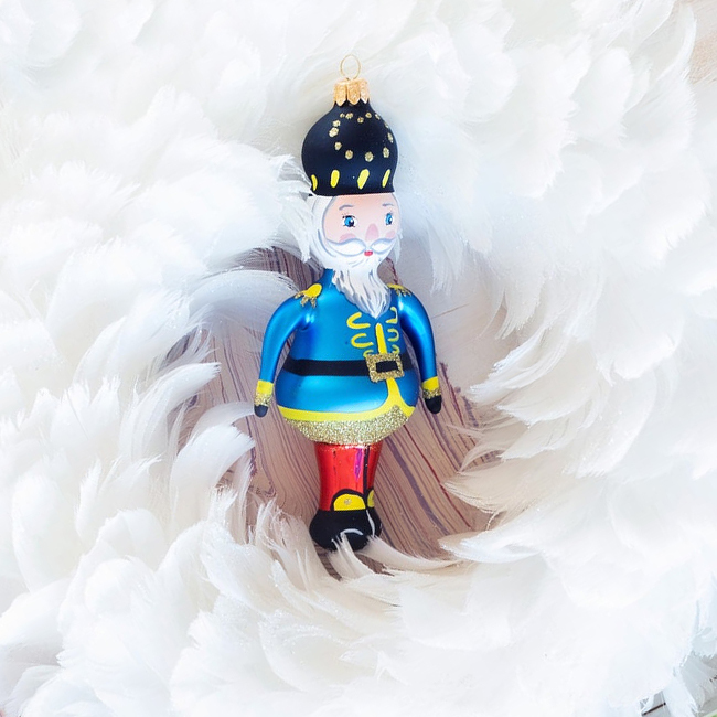 Vietri Nutcrackers Figural Blue Nutcracker Ornament