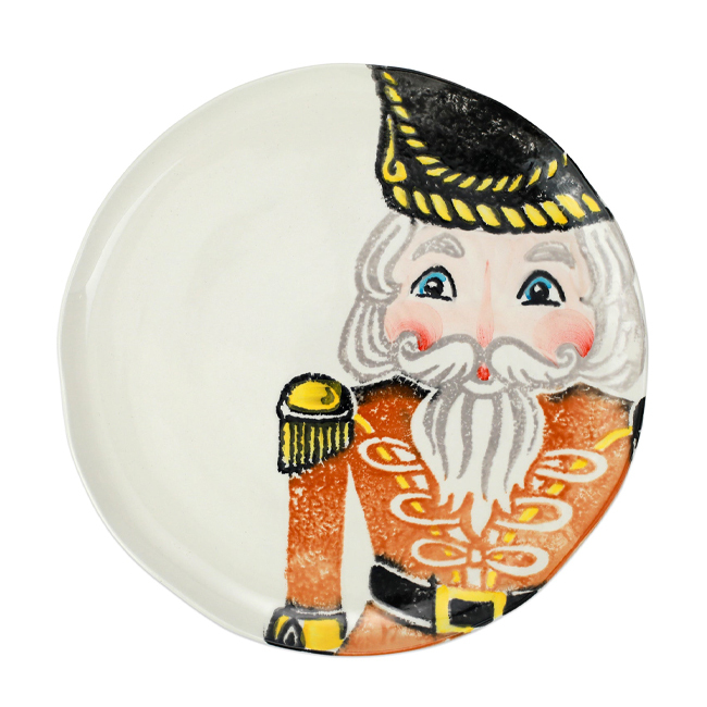 Vietri Nutcrackers Dinner Plate | Gold