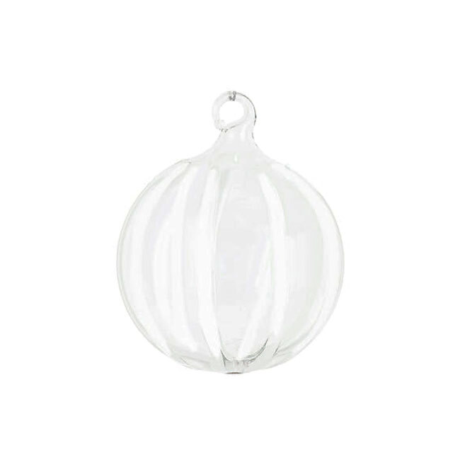 Product Vietri Nuovo Stripe Glass Ornament | White	