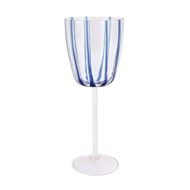 Product Vietri Nuovo Stripe Wine Glass | Blue