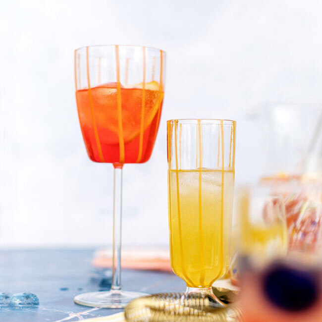 Vietri Nuovo Stripe Wine Glass