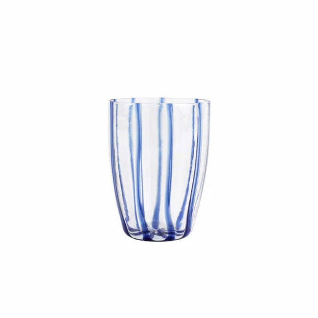 Product Vietri Nuovo Stripe Tall Tumbler Glass | Blue