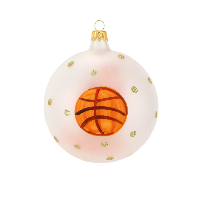 Vietri Old St. Nick Basketball Ornament - back