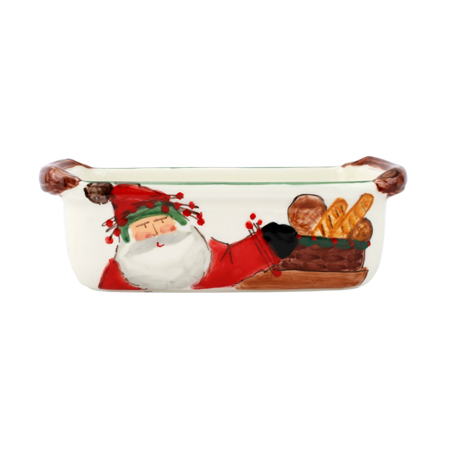Product Vietri Old St. Nick Loaf Pan - Side