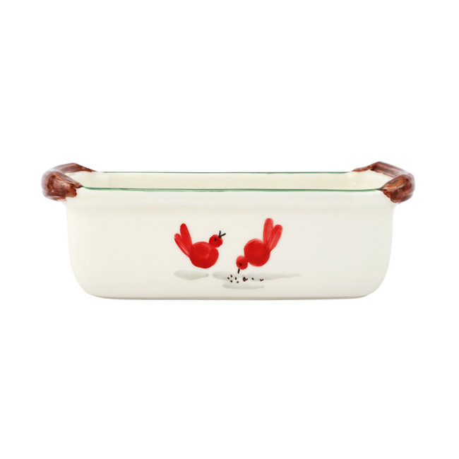 Vietri Old St. Nick Loaf Pan - Side