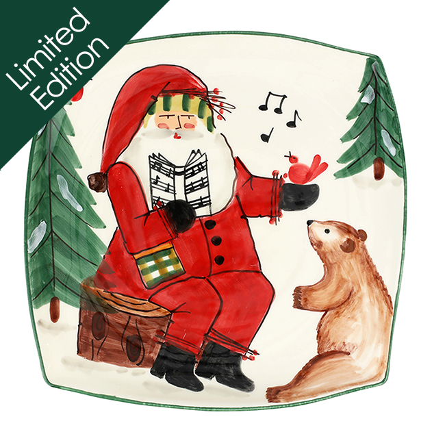 Vietri Old St. Nick 2023 Limited Edition Square Platter