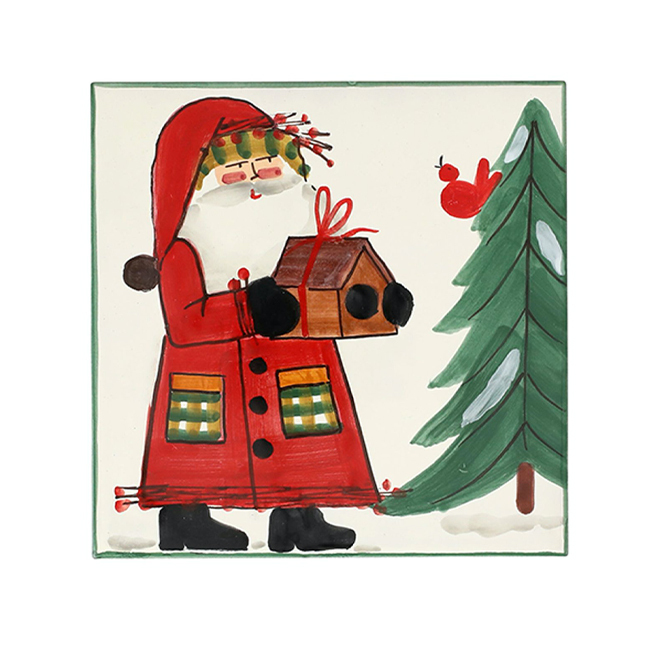 Product Vietri Old St. Nick Trivet with Bird House