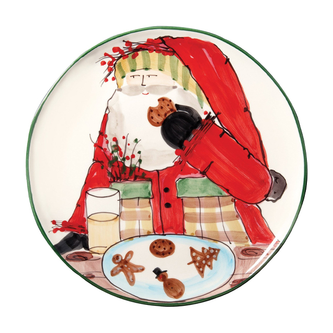 Vietri Old St. Nick Christmas Cookie Platter