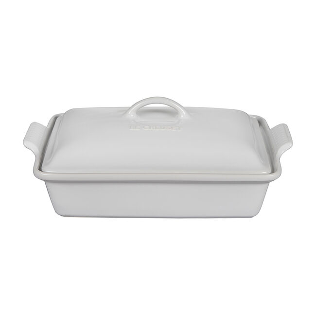 Le Creuset Heritage 4 Qt. Rectangular Casserole - White