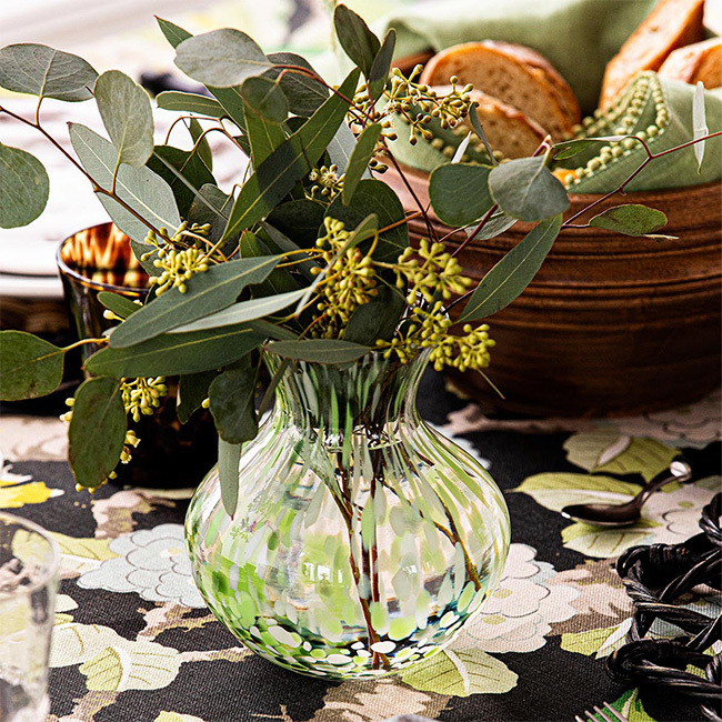 Juliska Puro 6” Vase | Green w/Flowers