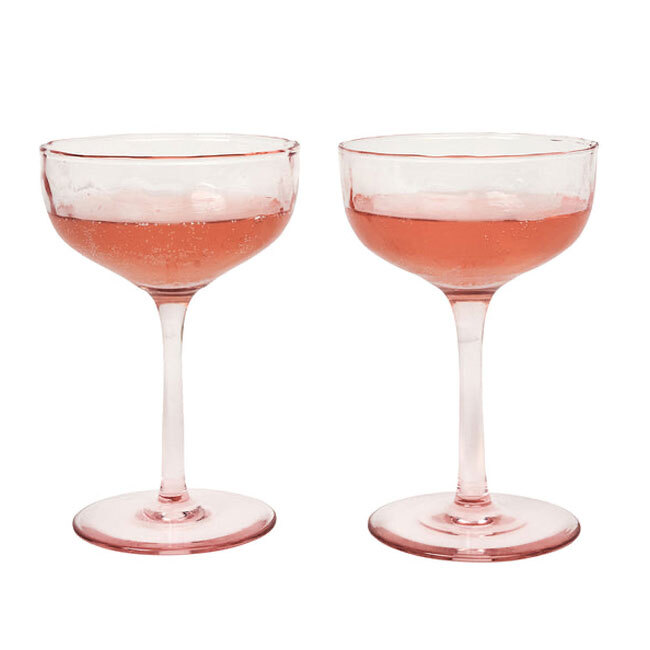 Juliska Puro Cocktail Coupe Glass Set/2 | Blush
