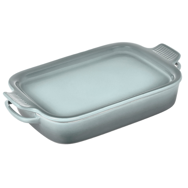 Le Creuset Rectangular Dish with Platter Lid | Sea Salt
