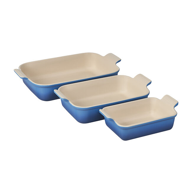 Le Creuset Heritage 3-Piece Rectangular Baking Dish Set - Marseille