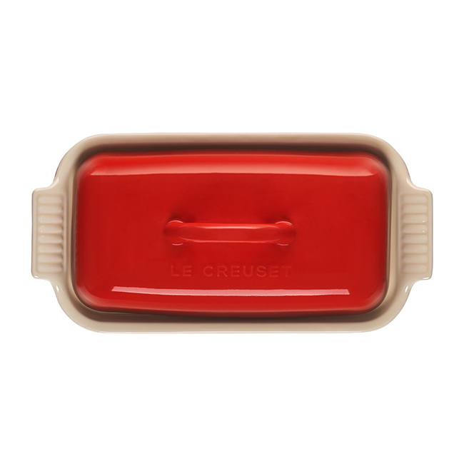 Le Creuset Heritage Butter Dish | Cerise Top