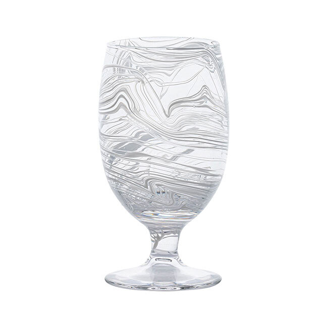 Juliska Puro Marbled Goblet | White