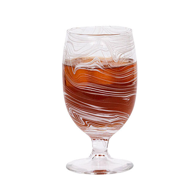 Juliska Puro Marbled Goblet | White