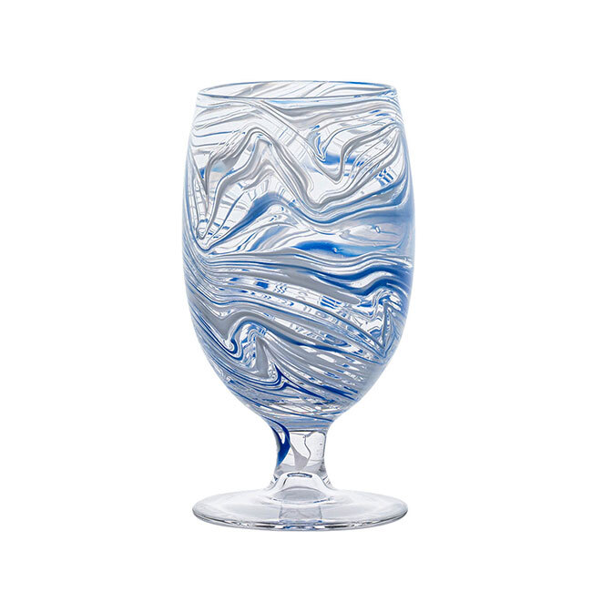 Product Juliska Puro Marbled Goblet | Blue