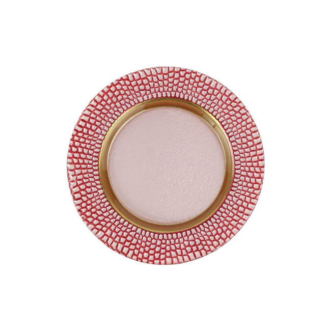 Product Vietri Pelli Glass Salad Plate | Pink