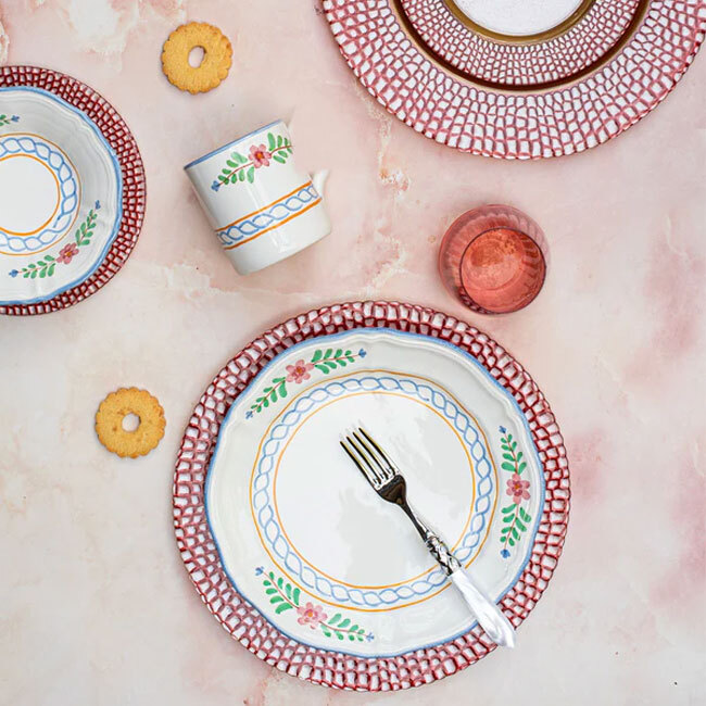 Vietri Pelli Glass Salad Plate | Pink