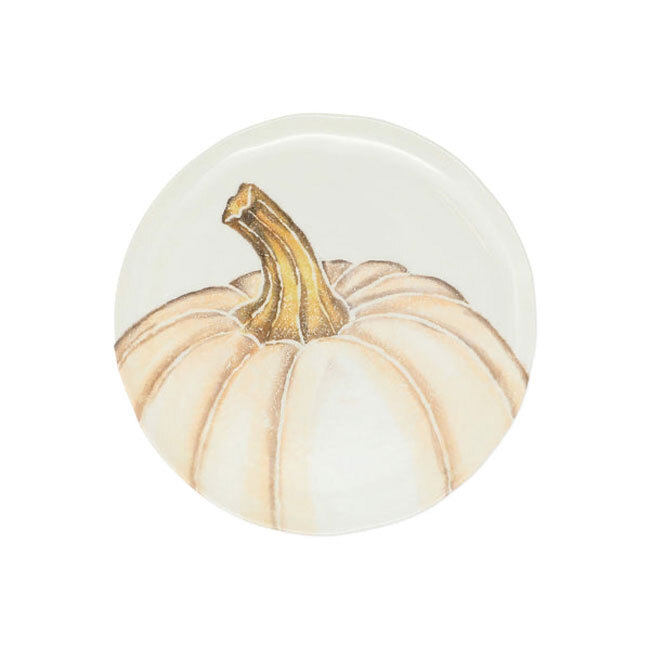 Product Vietri Pumpkins Salad Plate - White Medium Pumpkin