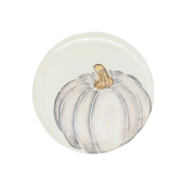 Product Vietri Pumpkins Salad Plate - Gray Medium Pumpkin