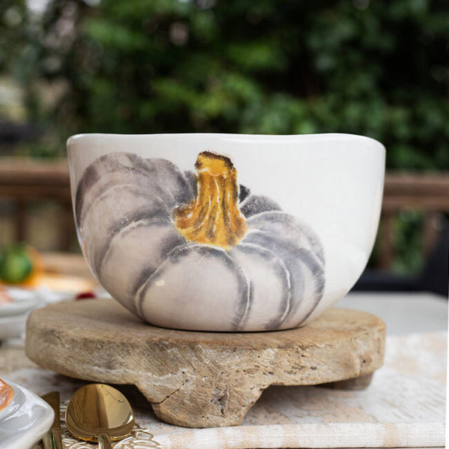 Vietri Pumpkins Small Deep Serving Bowl