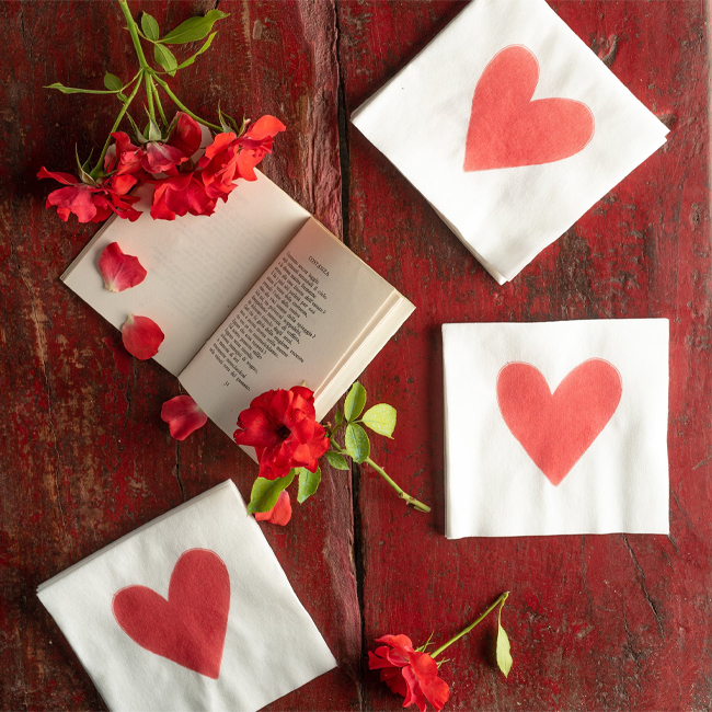 Vietri Papersoft Napkins Hearts Cocktail Napkins