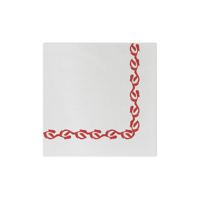 Vietri Papersoft Napkins Florentine Red Cocktail Napkins