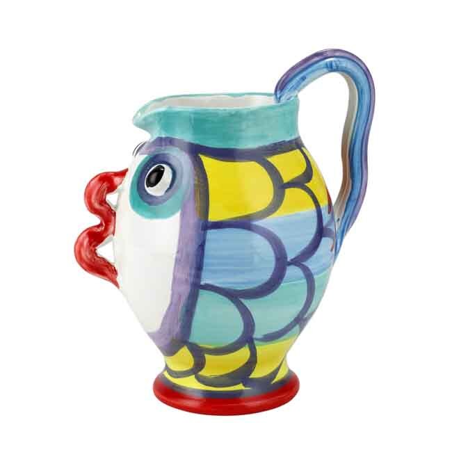 Vietri Pesci Colorati Figural Mini Pitcher