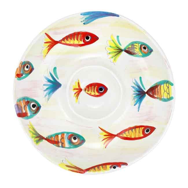 Vietri Pesci Colorati Chip and Dip (Bowl/Platter)