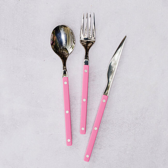 Vietri Bugatti Pastello Place Knife | Pink setting
