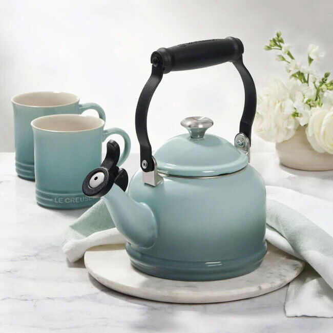 Le Creuset Demi Whistling Teakettle | Sea Salt
