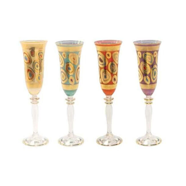 Vietri Regalia Champagne Flute - All four colors