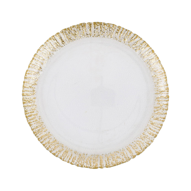 Product Vietri Rufolo Glass Gold Dinner Plate