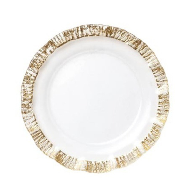 Vietri Rufolo Glass Gold Service Plate/Charger