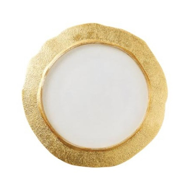 Product Vietri Rufolo Glass Gold Organic Service Plate/Charger
