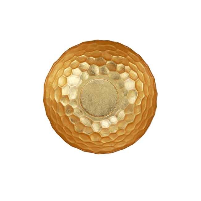 Vietri Rufolo Glass Gold Honeycomb Small Bowl - Top