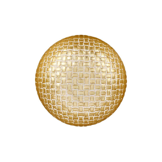 Vietri Rufolo Glass Gold Basketweave Small Serving Bowl