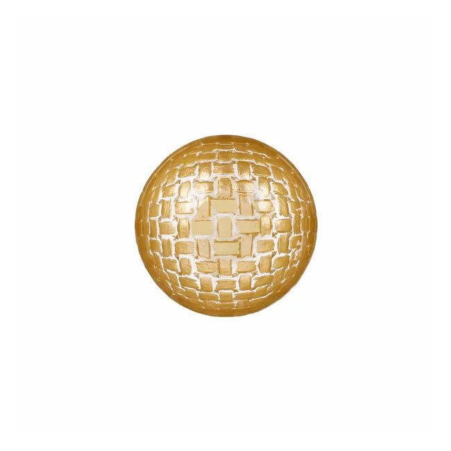 Vietri Rufolo Glass Gold Basketweave Dipping Bowl