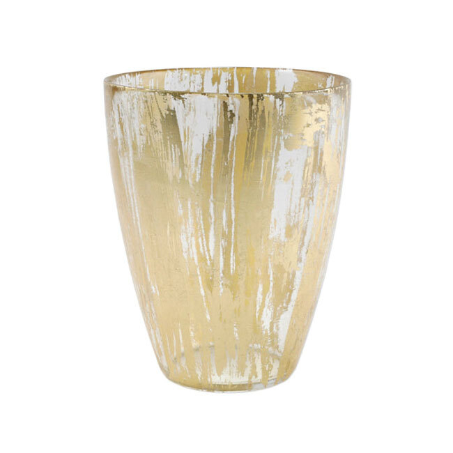 Product Vietri Rufolo Glass Gold Brushstroke Vase