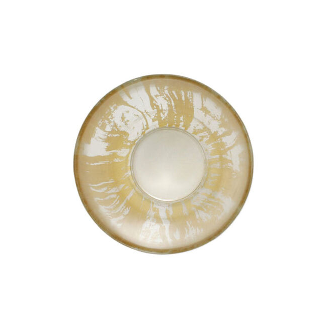 Vietri Rufolo Glass Gold Brushstroke Vase - top
