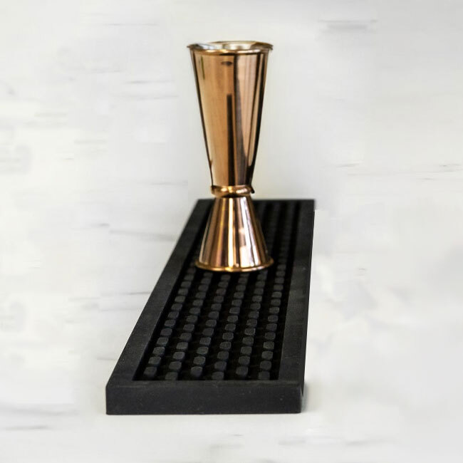 A Bar Above Black Silicone Bar Rail Mat | 18 X 3