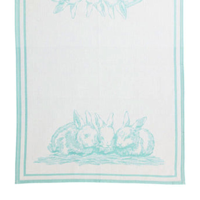 Vietri Strofinaccio Bunny Dish Towel | Aqua - detail